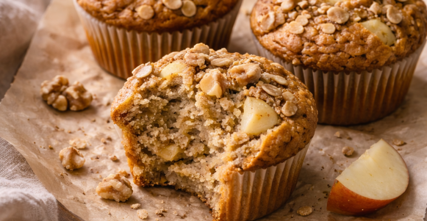 Apple Walnut Breakfast Muffins