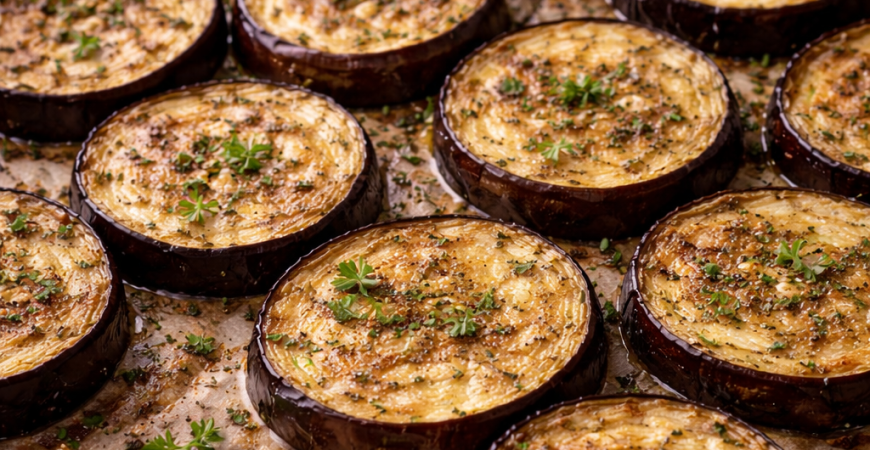 Baked Eggplant with Herbs & Olive Oil