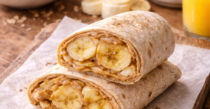 Banana-Peanut-Butter-Breakfast-Wrap