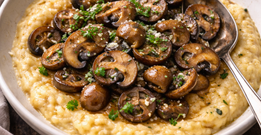 Creamy Polenta with Mushrooms