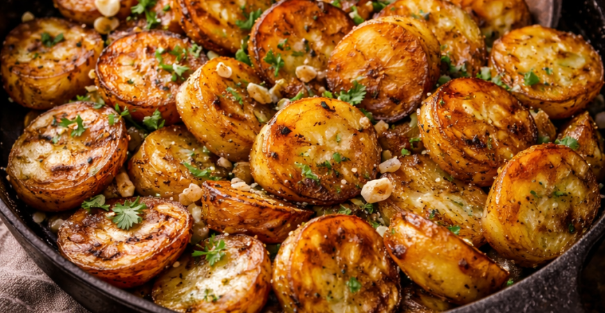 Crispy-Pan-Potatoes-with-Garlic