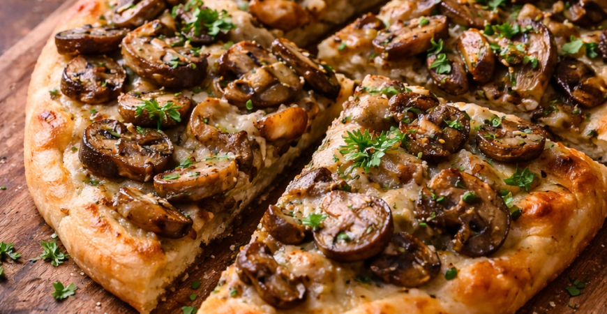 Garlic Mushroom Flatbread