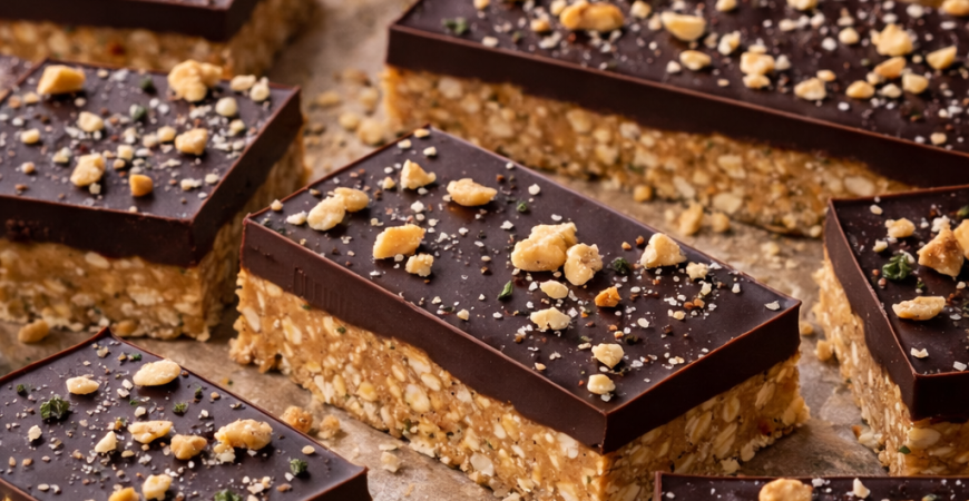 No-Bake Chocolate Peanut Bars