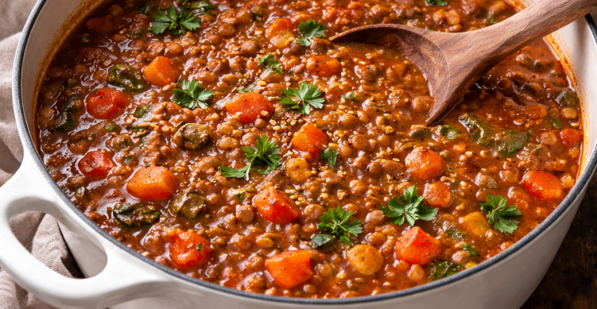 One-Pot Tomato Lentils