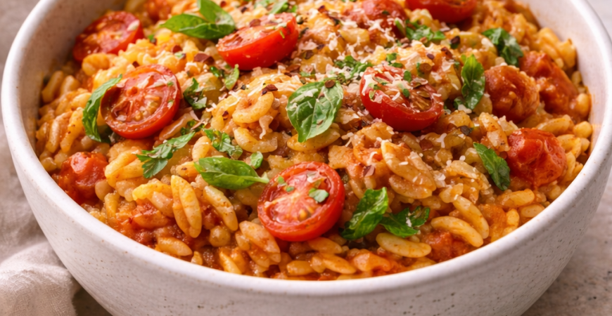 Tomato Basil Orzo