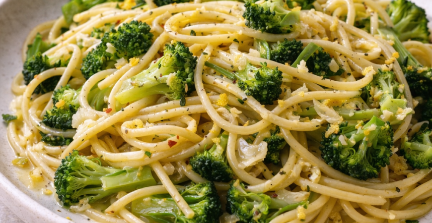 Lemon Garlic Broccoli Pasta