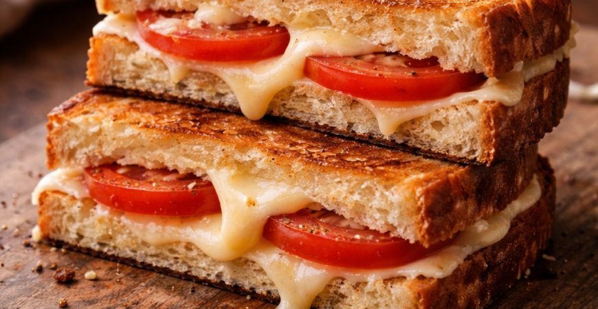Vegan Grilled Cheese with Tomato